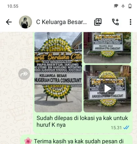 Pengiriman Papan Bunga Duka Kebayoran Lama